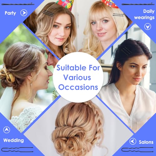 MAYCREATE® 600PCS Bobby Pins Hair U Pins with Mini Rubber Ties Stylish Metal for Updos Holding Stray Strands Accessories for Girls Women Black MAYCREATE® 600PCS Bobby Pins Hair U Pins with Mini Rubber Ties Stylish Metal for Updos Holding Stray Strands Accessories for Girls Women Black
